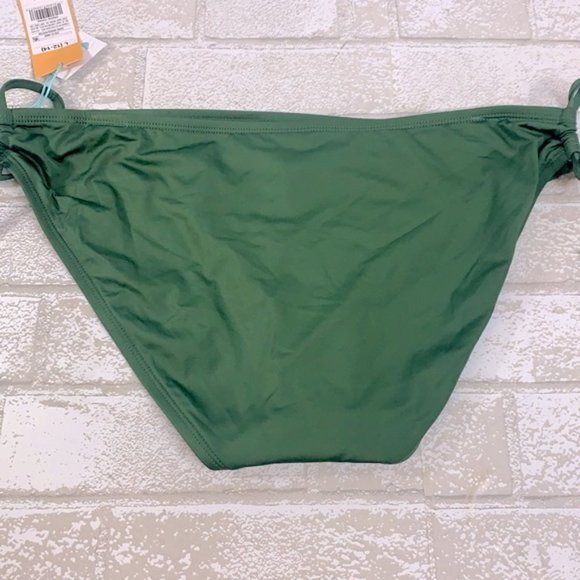 Kona Sol Medium Coverage Keyhole Hipster Bikini, Green - Picture 3 of 5